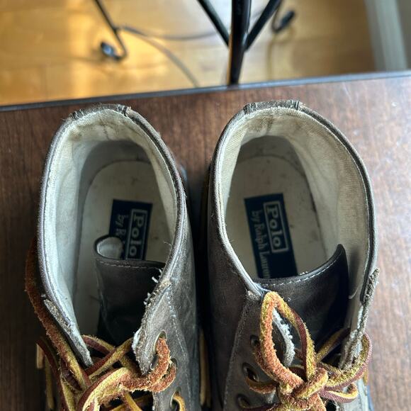 Polo Ralph Lauren Delmont Leather Boat Boots Shoes Men\'s size 9.5 D main image 7